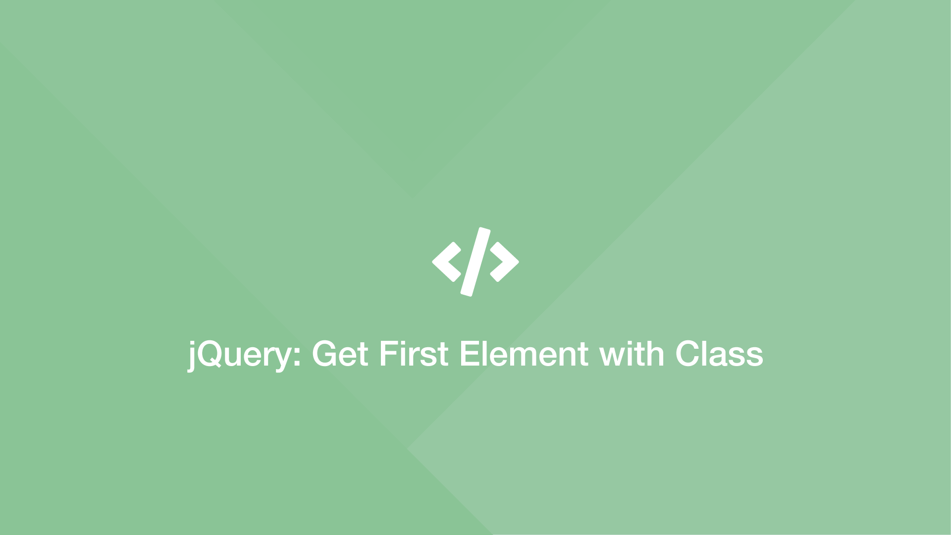jQuery Select First Element with Class   SkillSugar