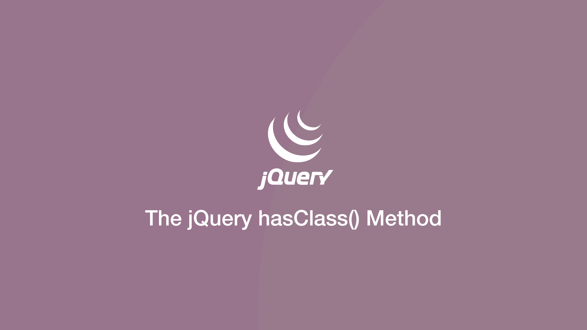 How to Use the jQuery hasClass Method   SkillSugar