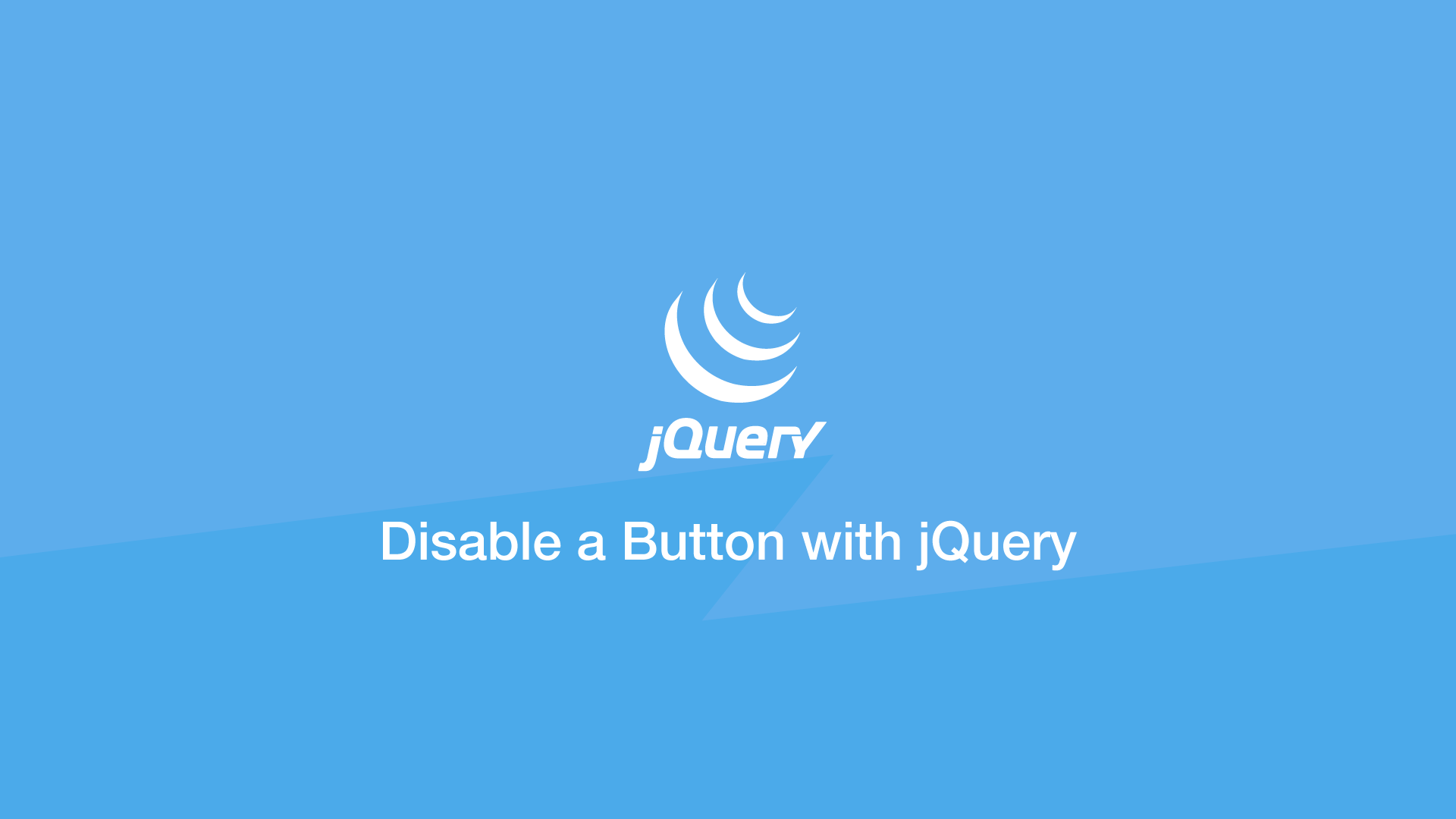 jquery add disabled attribute - enable disable button in jquery
