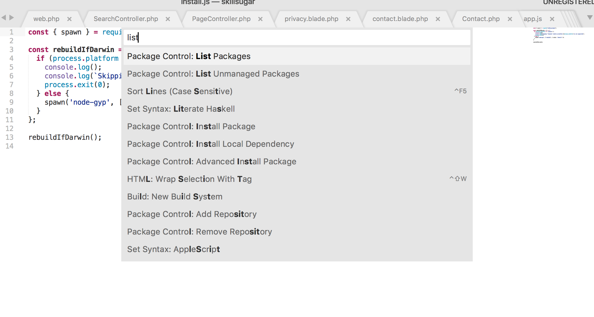 how to open package manager in sublime text windows