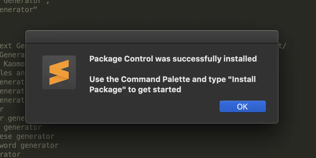 Packaged Control install confirmation