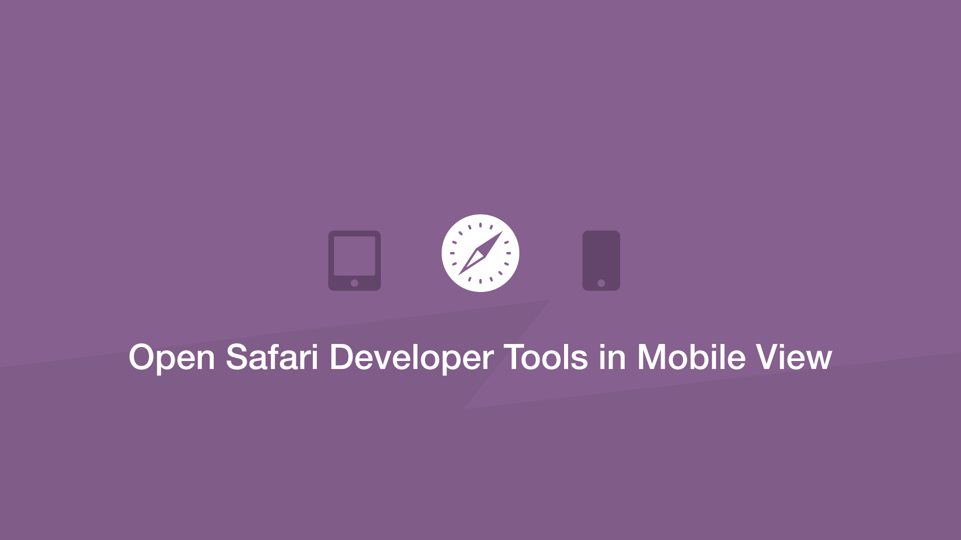 open dev tools safari shortcut